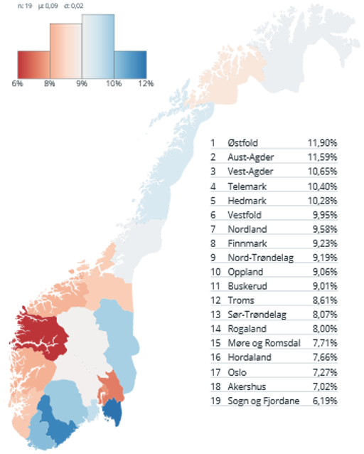 Norgeskart over utenforskap
