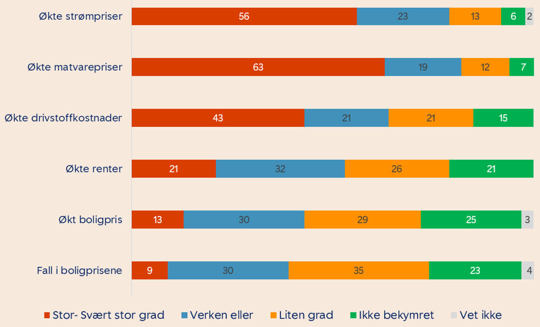 Graf som viser bekymringer i Drammen